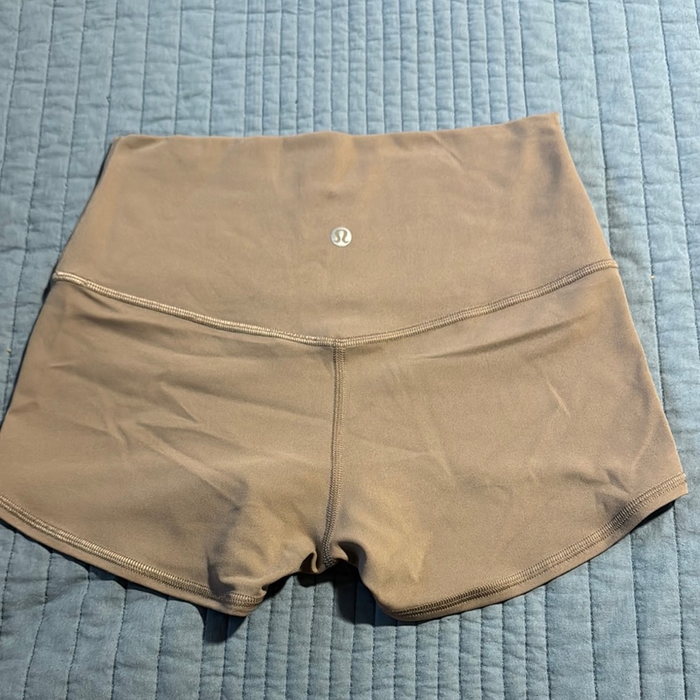Lululemon Athletica Tan High Waist Shorts